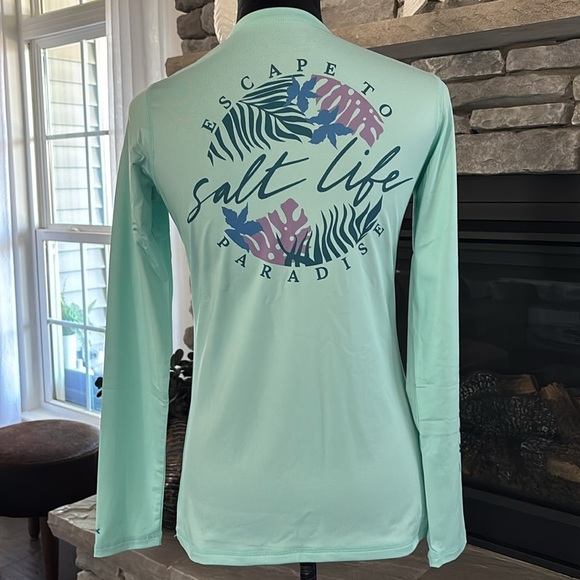 Salt Life Oasis SLX UVAPOR long sleeve sun protection top,performance fabric - Picture 2 of 12
